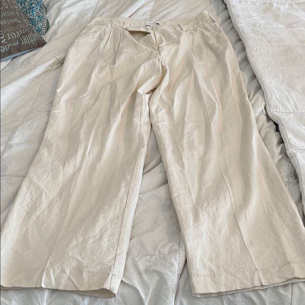 House of Harlow 1960 Cream Straight Leg Pants